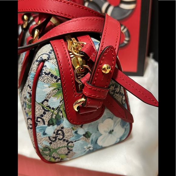 🆕❤️💙Gucci Supreme Monogram Blooms Mini Boston💙❤️🆕 - Picture 4 of 14